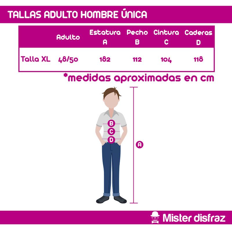 Tallas Disfraz de Payaso Tino Colorines para Hombre - MisterDisfraz.com