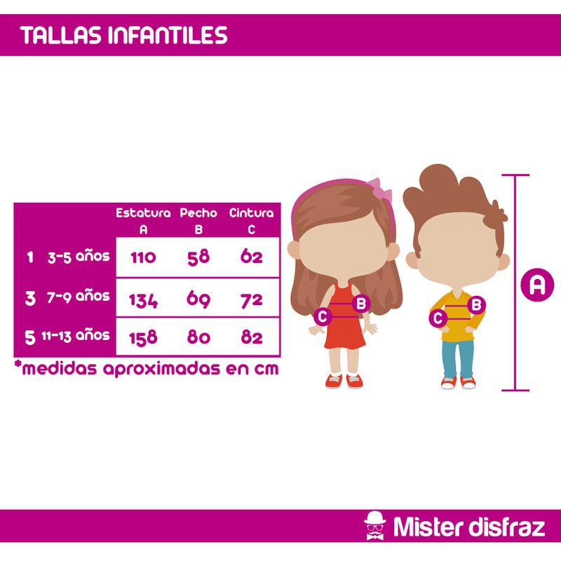 Tallas Disfraz de Mexicana Poncho  Niña - Disfraces de paises para niños y niñas - MisterDisfraz.com