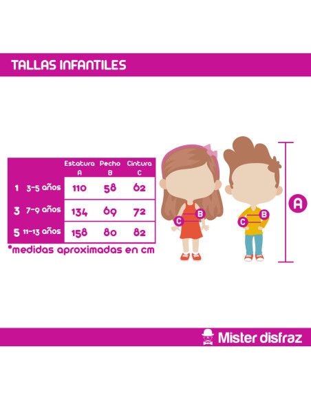 Tallas Disfraz de Mexicana Poncho  Niña - Disfraces de paises para niños y niñas - MisterDisfraz.com