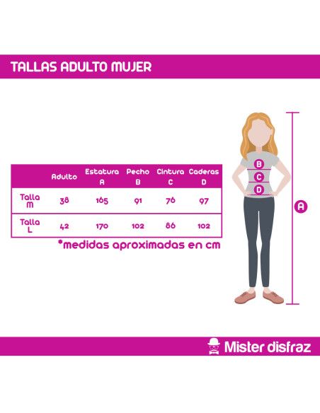 Tallas Disfraz de Bávara Rosa para Mujer - Disfraces Oktoberfest o Fiesta Alemana de la Cerveza - MisterDisfraz.com