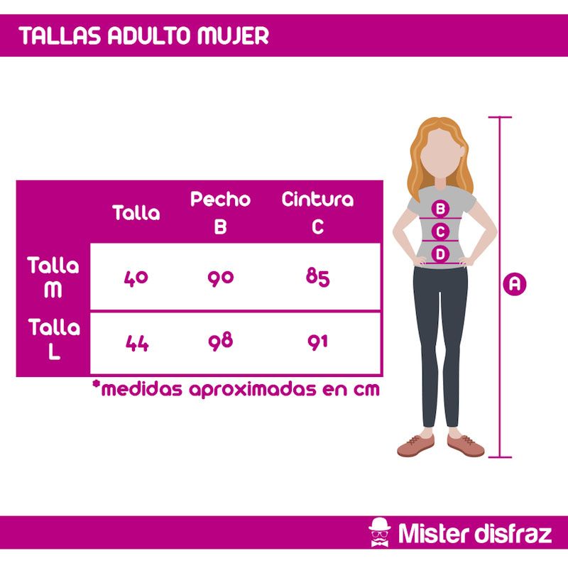 Tallas Disfraz de Pirata del Caribe  para Mujer - Disfraces de Piratas y Mosqueteros - MisterDisfraz.com