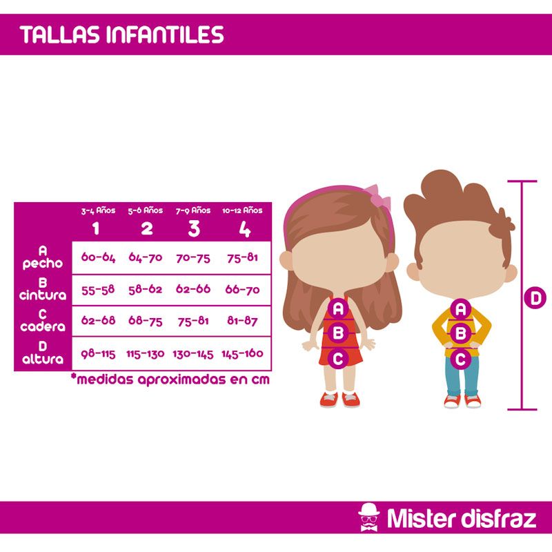 Tallas Disfraz de Charlestón Rojo para Niña - Disfraces para Espectáculos Infantiles - MisterDisfraz.com