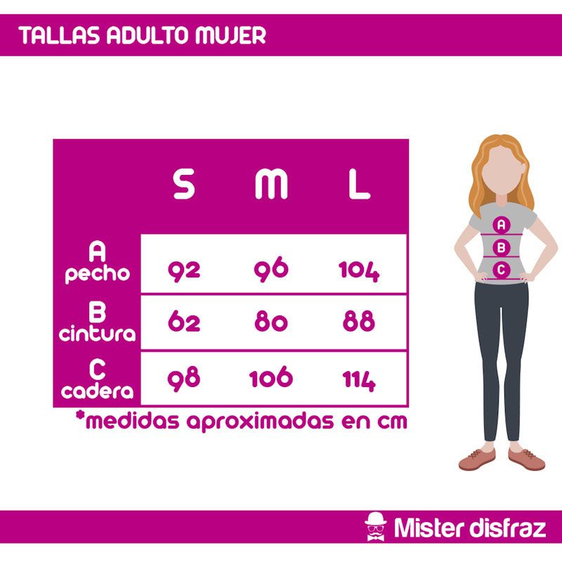 Tallas Disfraz  Medieval de Hechicera  Agnes para mujer - MisterDisfraz.com