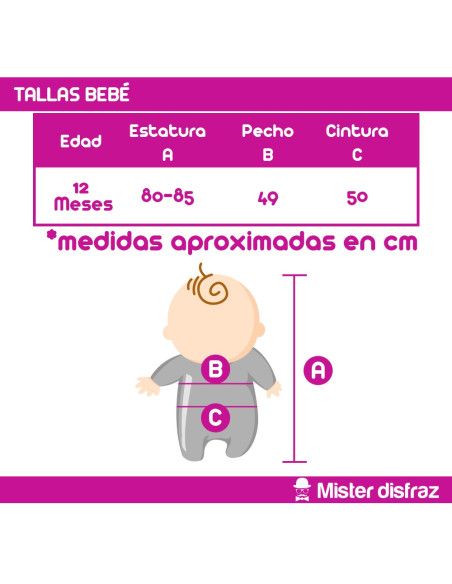 Tallas Disfraz de Pastor con Chaleco para Bebé - Disfraces de Navidad  - Mister Disfraz