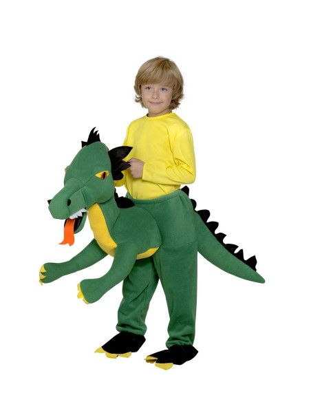 Disfraz de Dragón Verde Infantil para niño y niña
