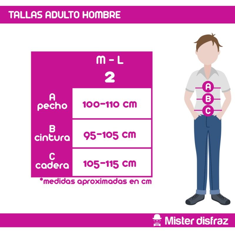 Tallas Disfraz de Fraile para hombre
