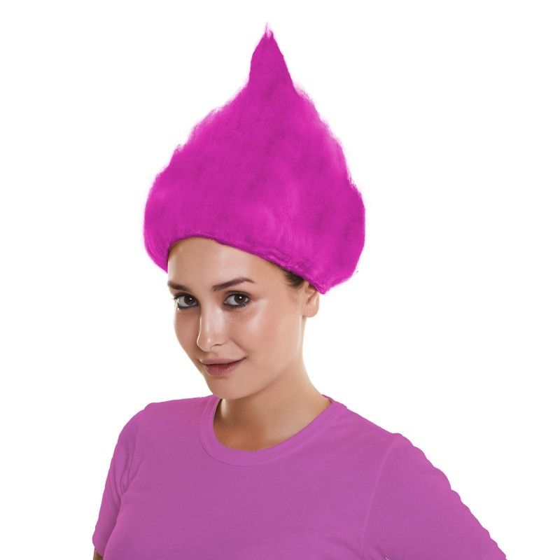 Peluca de Troll Color Fucsia