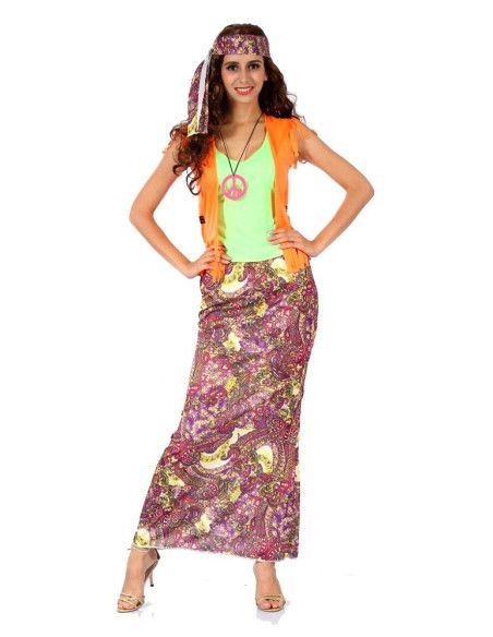Disfraz de Hippie Daniela para mujer