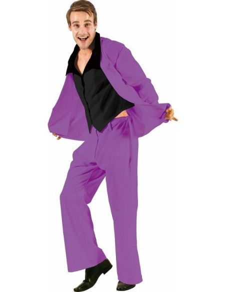 Disfraz o Traje Chaqueta Disco Lila para Hombre