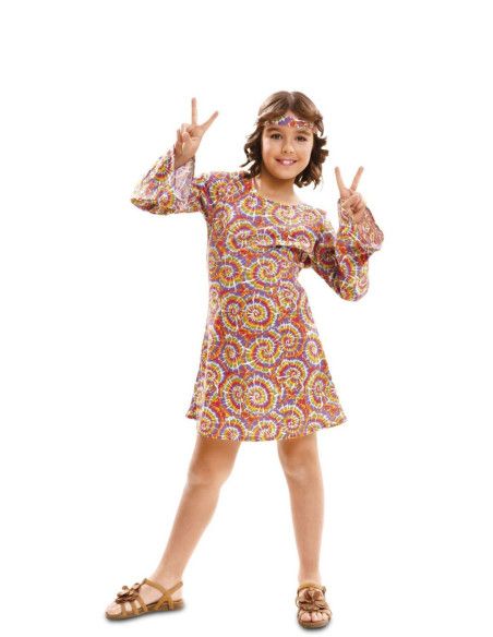 Disfraz de Hippie Psicodélica para Niña