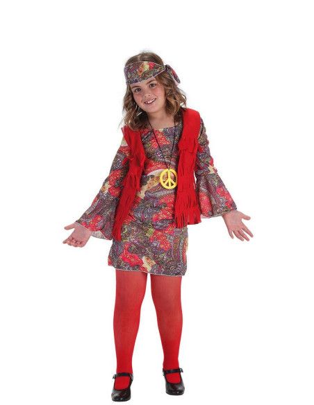 Disfraz de Party Ye-ye Hippie para Niña