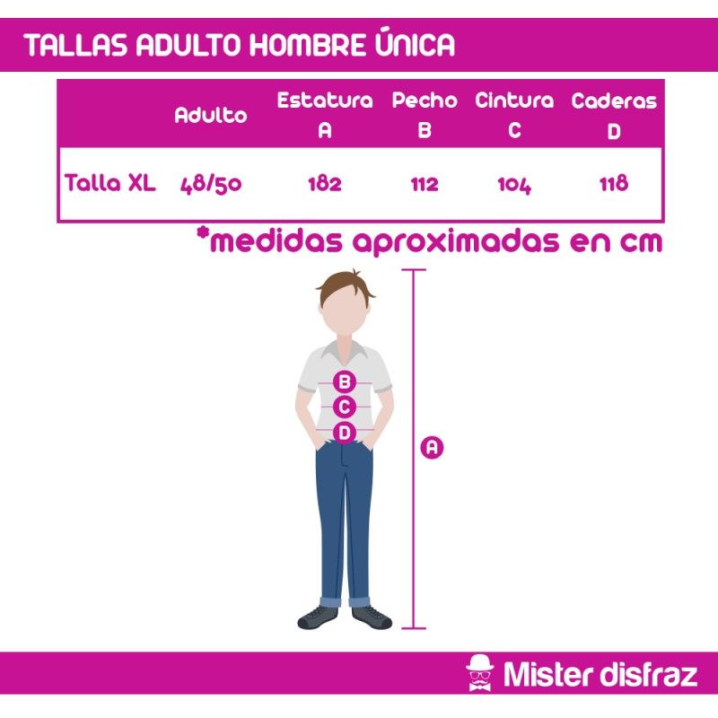 Tallas Traje Chaqueta de Murciélagos para Hombre 