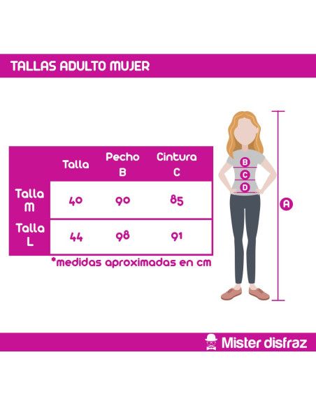 Tallas Disfraz de Chulapa Corto para Mujer