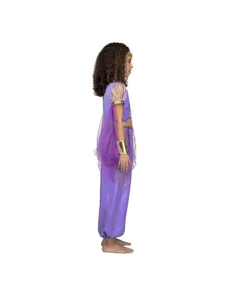 Detalle Disfraz de Princesa Árabe Morada para Niña