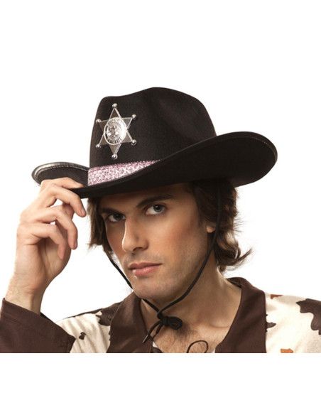 Sombrero de Vaquero para Adultos Negro