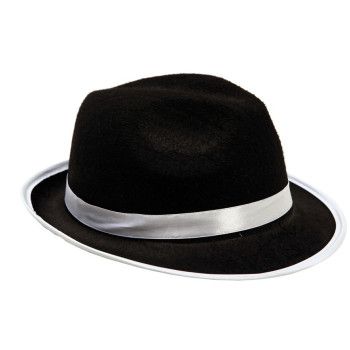 Sombrero de Gánster en Negro y Blanco