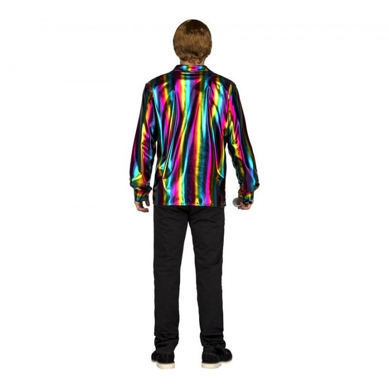 Espalda Disfraz o Camisa Disco multicolor para hombre