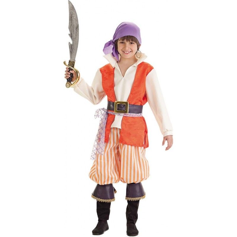 Disfraz de Pirata Naranja para Niño