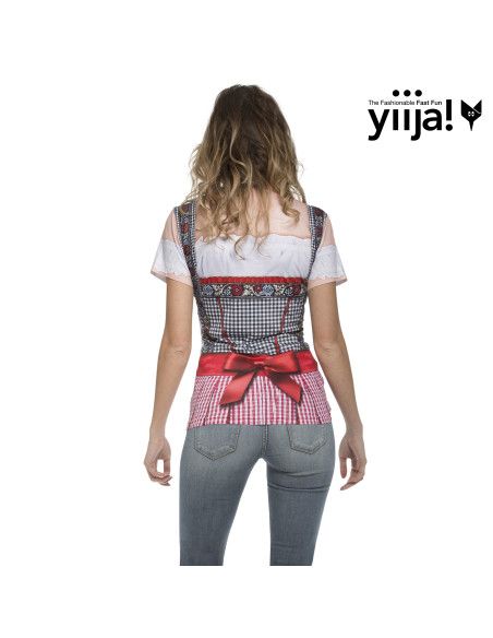 Espalda - Camiseta disfraz Tirolesa Oktoberfest para Mujer