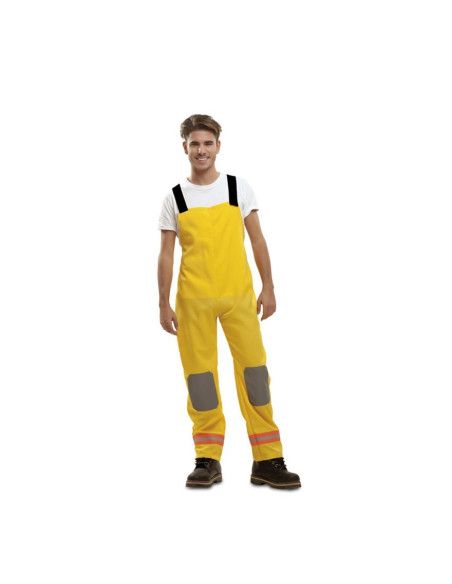 Detalle Disfraz de Bombero Amarillo para Hombre