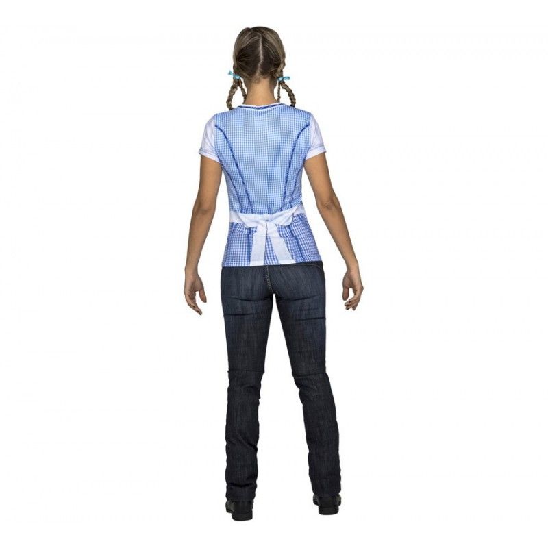 Espalda Camiseta de Alemana Azul Oktoberfest para Mujer