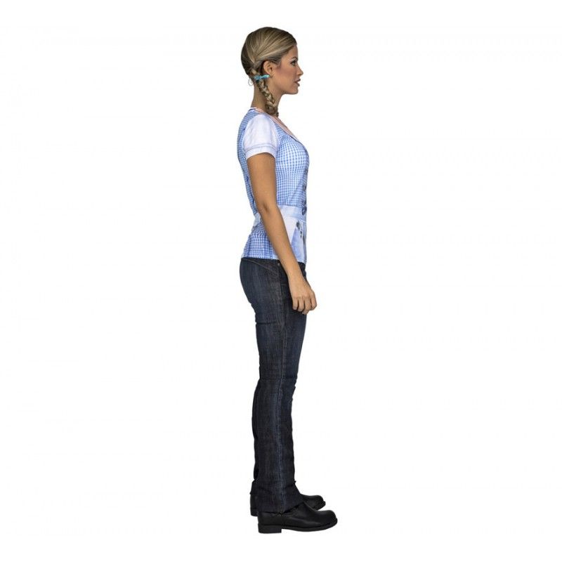 Perfil Camiseta de Alemana Azul Oktoberfest para Mujer