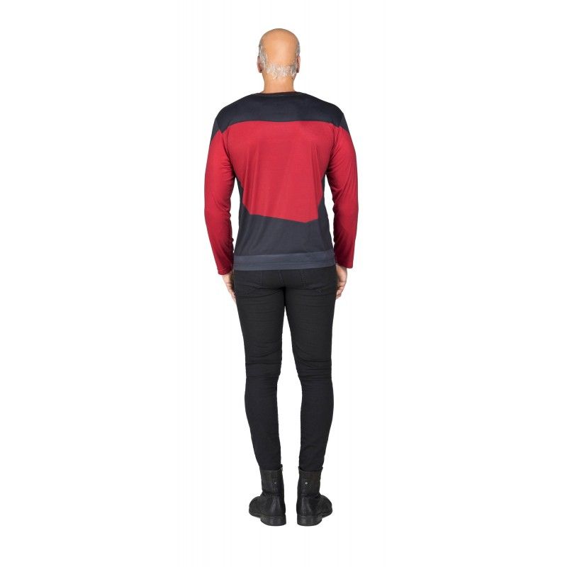 Espalda - Camiseta Disfraz de Picard de Star Trek para hombre