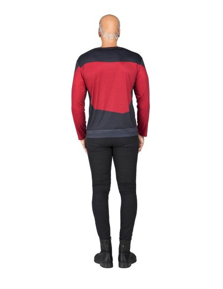 Espalda - Camiseta Disfraz de Picard de Star Trek para hombre