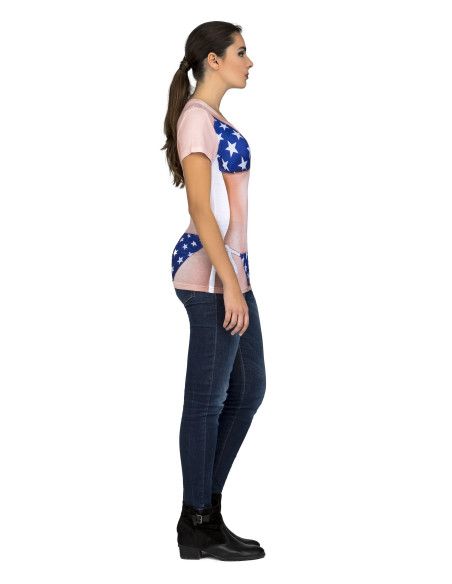 Perfil  - Camiseta disfraz de Americana en bikini para Mujer