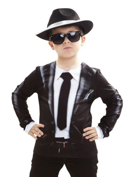 Camiseta disfraz Blues Brothers para Niño