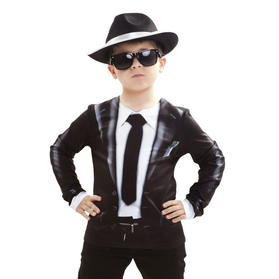 Camiseta disfraz Blues Brothers para Niño