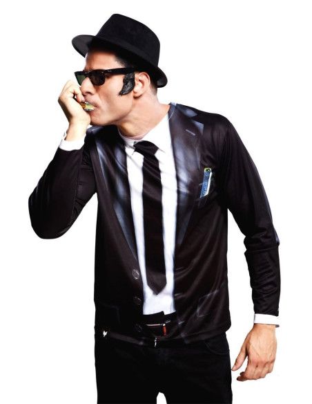Camiseta disfraz Bluesman para Hombre