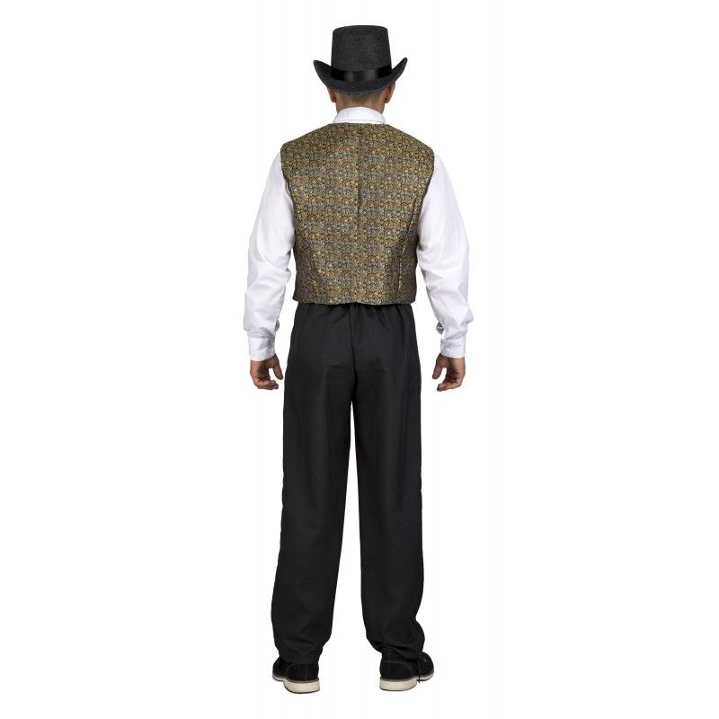 Espalda - Disfraz o Chaleco de Vaquero con estampado para Hombre
