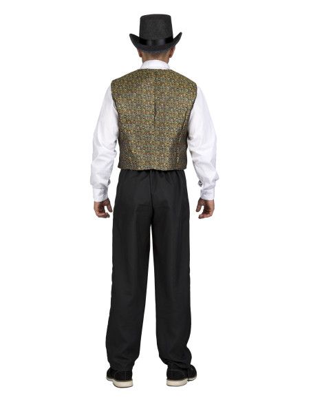 Espalda - Disfraz o Chaleco de Vaquero con estampado para Hombre