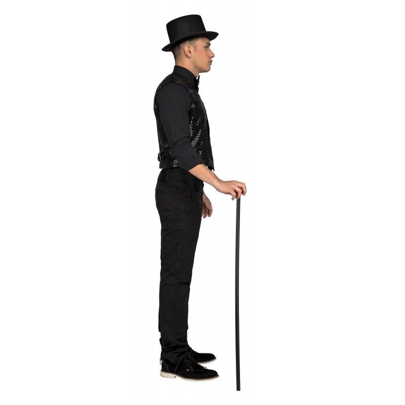 Perfil - Disfraz de Chaleco Showman Negro