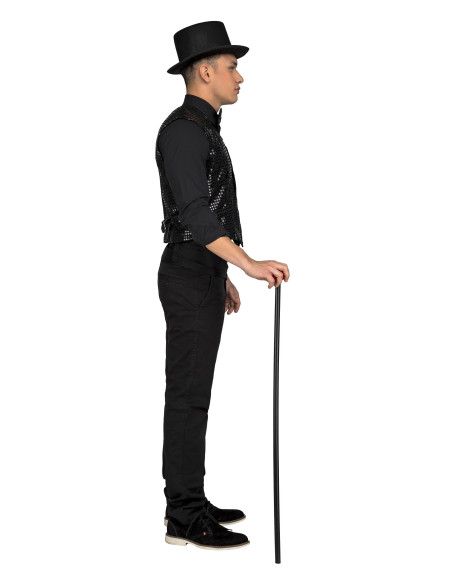 Perfil - Disfraz de Chaleco Showman Negro