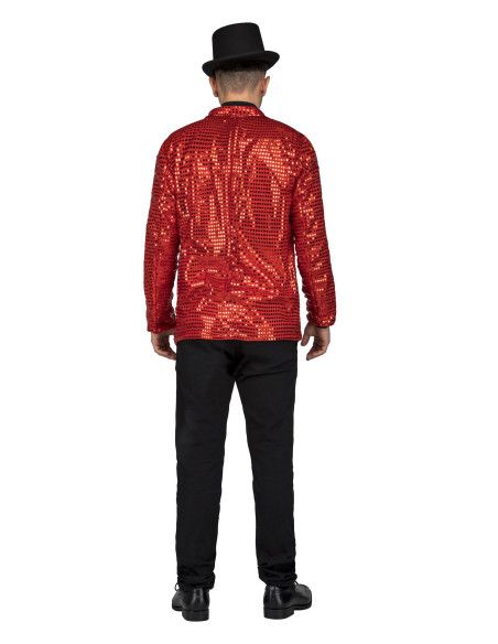 Espalda - Disfraz de Chaqueta con Pajarita Roja para Hombre