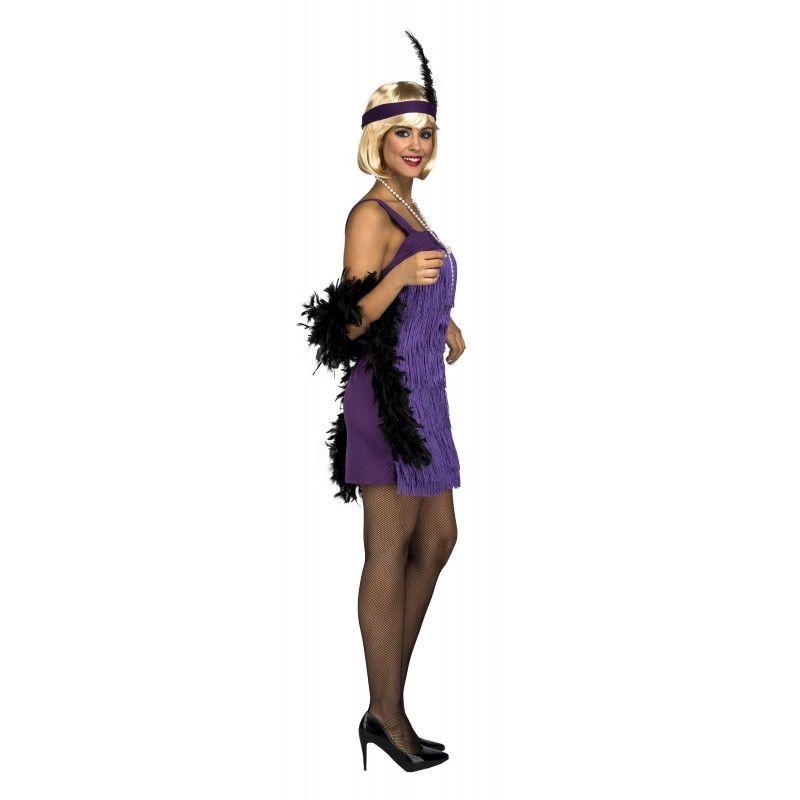Perfil - Disfraz de Charlestón Morado para mujer