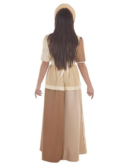 Espalda - Disfraz de Dama Medieval Cruzadas para Mujer