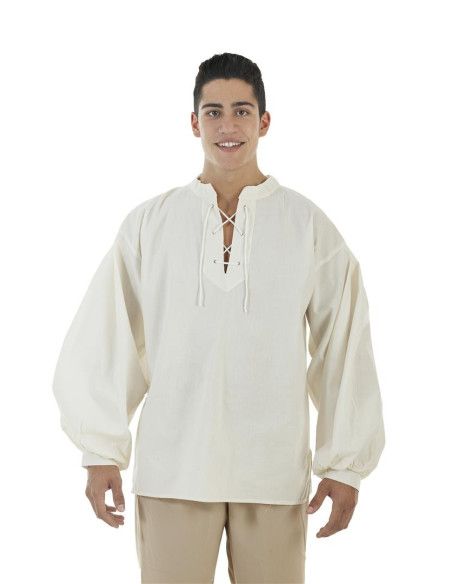 Camisa Medieval Beig para Hombre