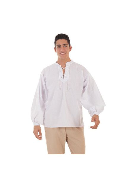 Camisa Medieval Blanca para Hombre