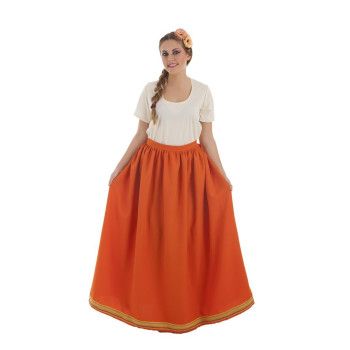 Falda Medieval Naranja para Mujer