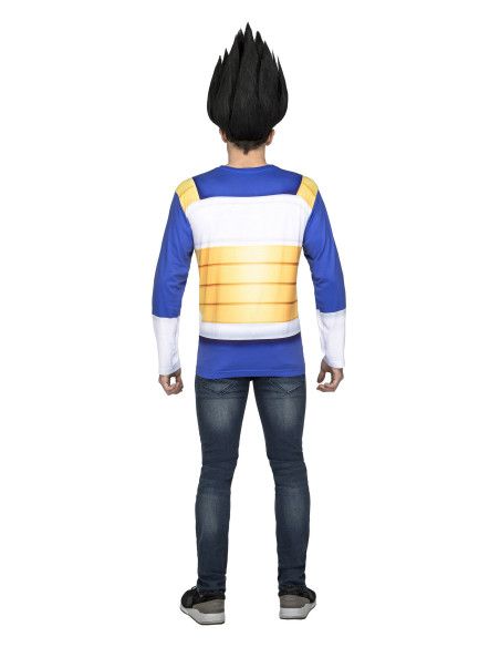 Espalda - Camiseta Disfraz de Vegeta de Dragon Ball para hombre