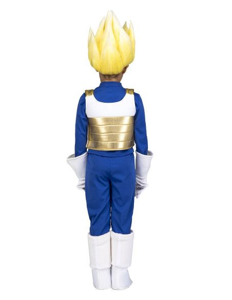 Espalda - Disfraz de Saiyan Vegeta de Dragon Ball para niño