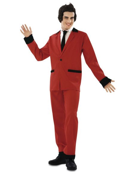 Disfraz de Rockabilly Rojo para Hombre