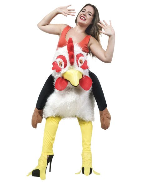 Disfraz de Gallina Blanca  a Hombros para Adulto