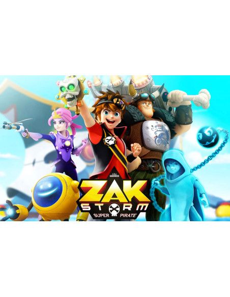 Detalle - Disfraz de Crogar de Zak Storm con casco y peluca para niño