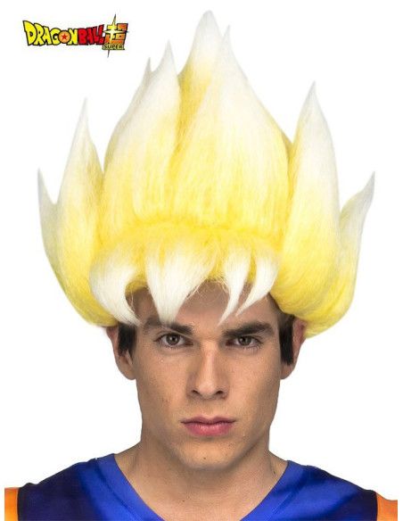 Peluca de Saiyan Son Goku de Dragón Ball en caja para hombre