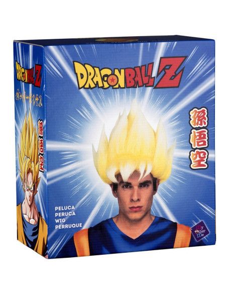 Peluca de Saiyan Son Goku de Dragón Ball en caja para hombre