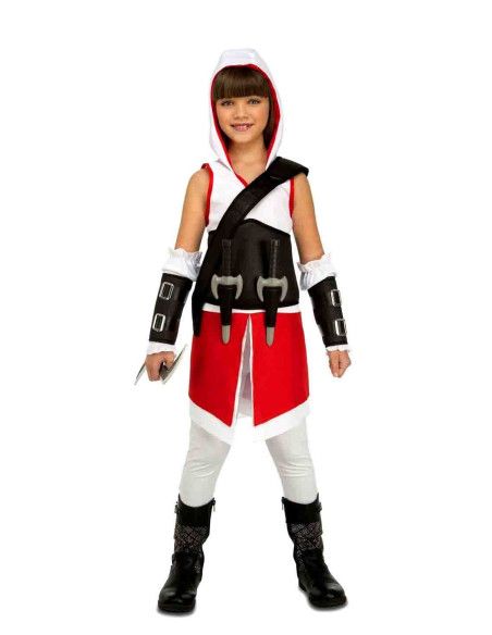 Disfraz de Asesino Creed Blanco para Niña